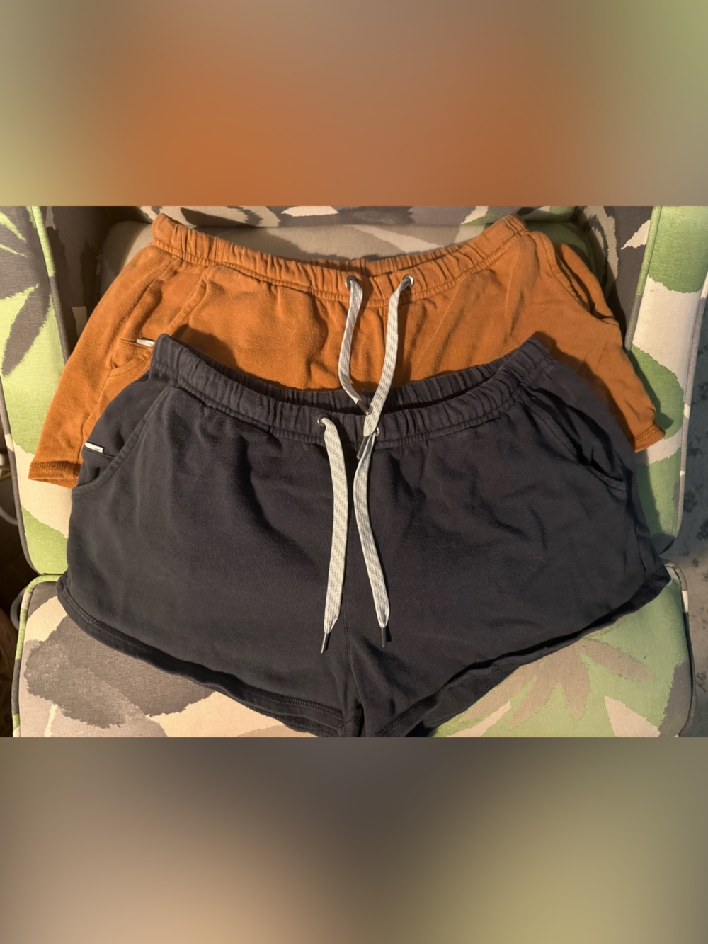 Two Vuori Everyday Drawstring Terry Cloth Shorts - small
